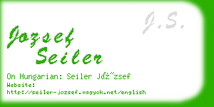 jozsef seiler business card